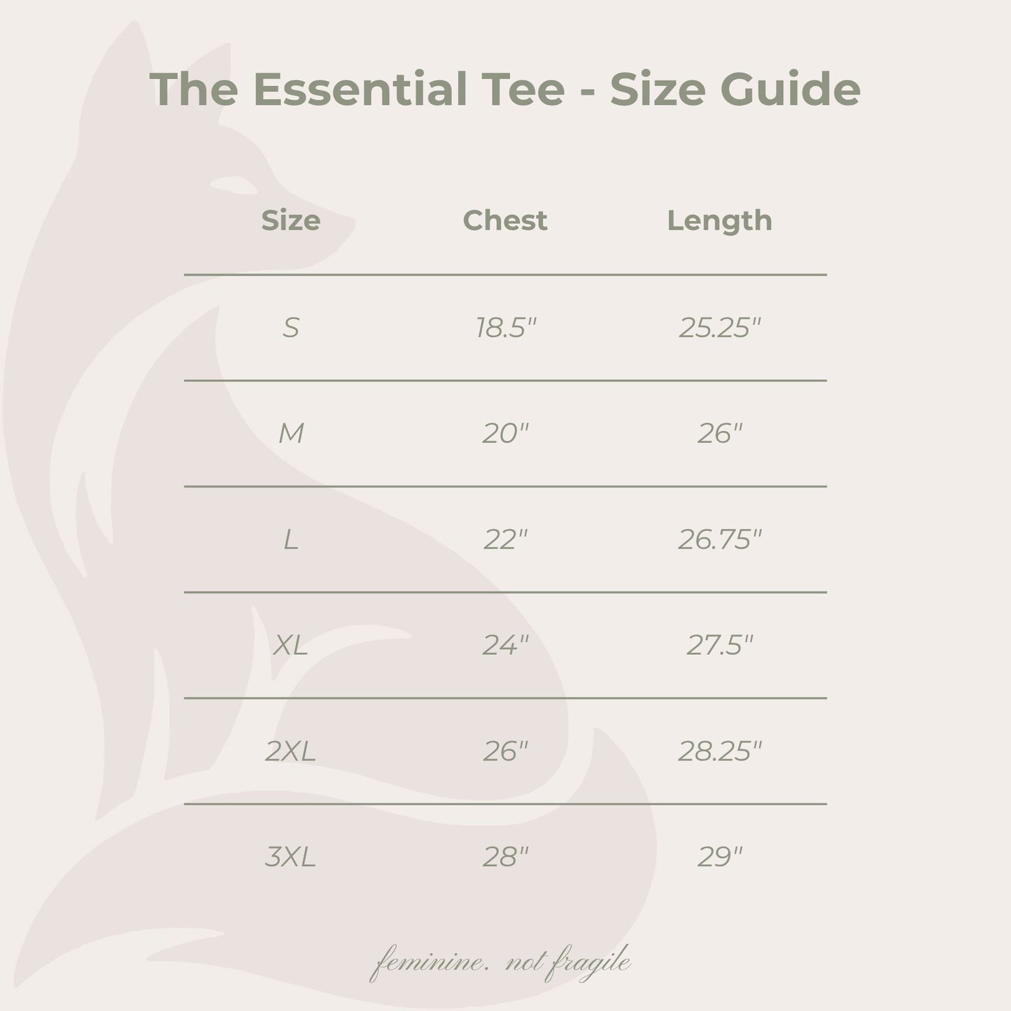 The Essential Tee By Foxie Moxie