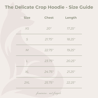 The Delicate Crop Hoodie by Foxie Moxie