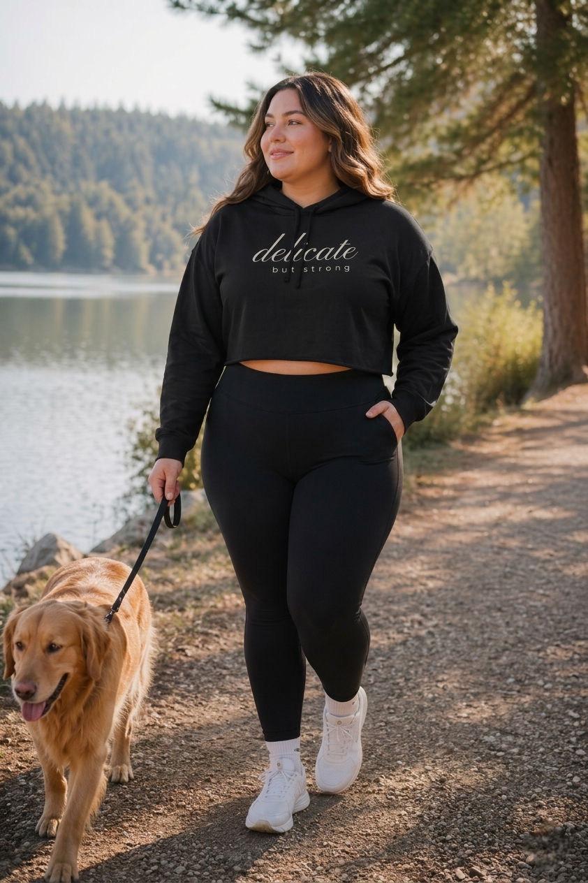 The Delicate Crop Hoodie by Foxie Moxie