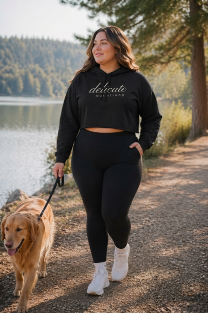 The Delicate Crop Hoodie by Foxie Moxie